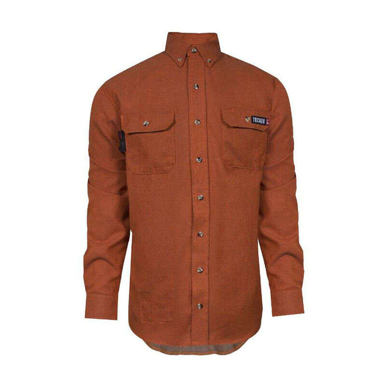 TECGEN Flame Resistant Orange Dress Uniform Shirt