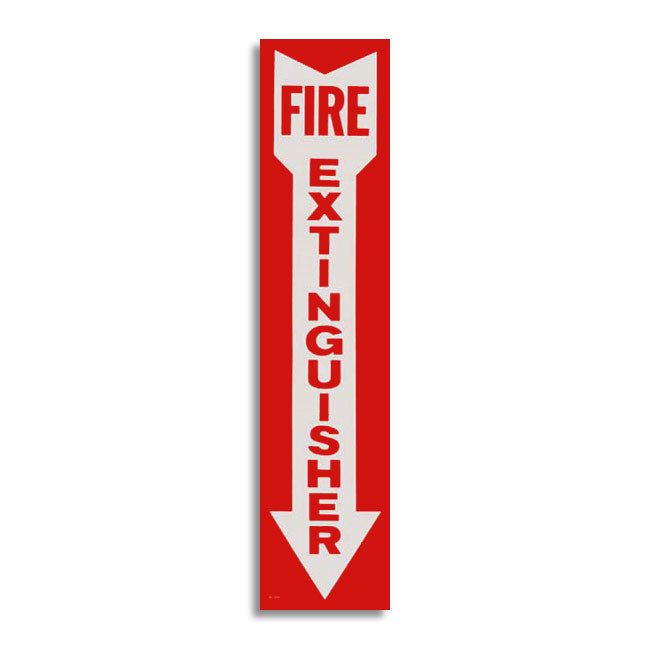 Self Adhesive Vinyl Fire Extinguisher Sign 4" x 18",  418FX