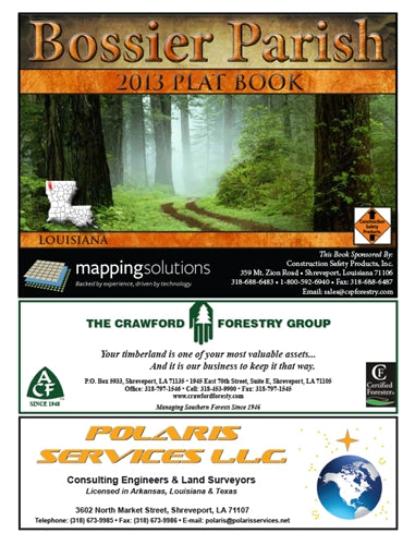 Bossier Parish Louisiana 2013 Land Ownership Plat Map Book
