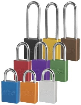 Masterlock Lockout Safety Padlocks, Aluminum - Rectangular