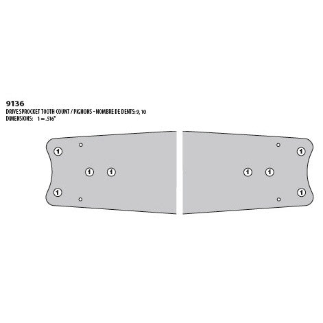 Oregon 58 in. Slasher Bar, Double-End for CTR, 581DEB9136