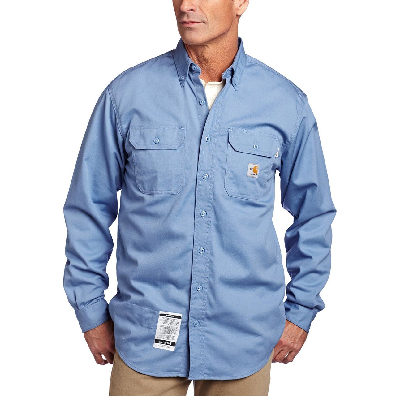 Carhartt Flame Resistant Twill Shirt with Pocket Flaps, FRS160