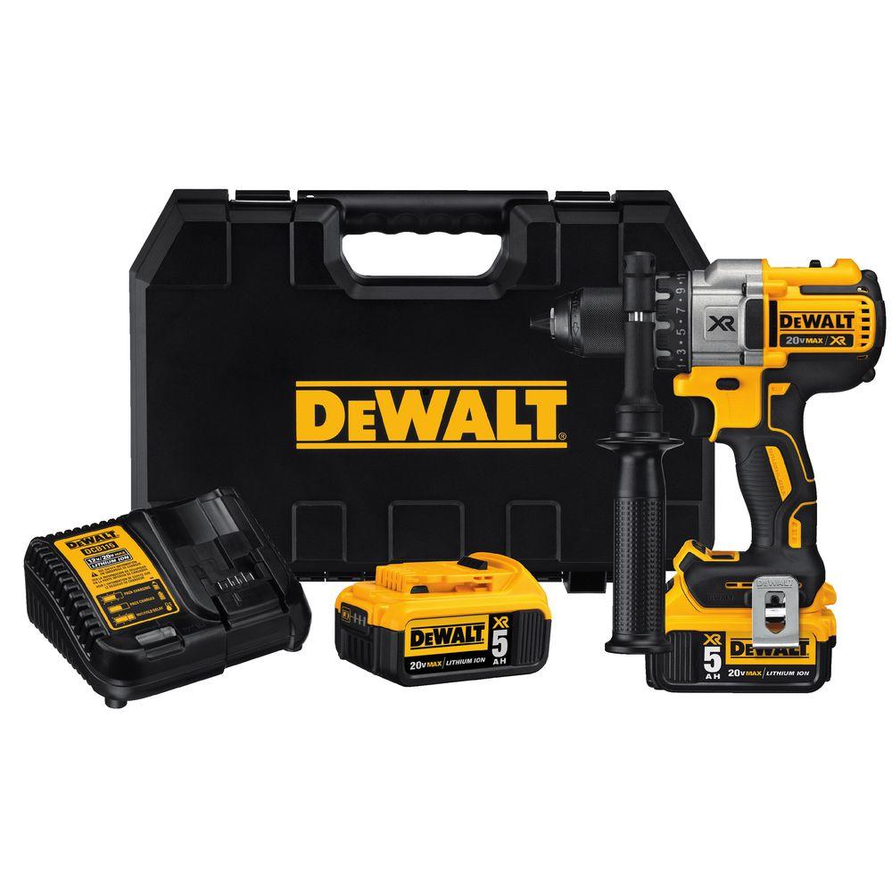 DeWalt 20-Volt Max XR Lithium Ion Brushless Drill / Driver Kit, DCD991P2