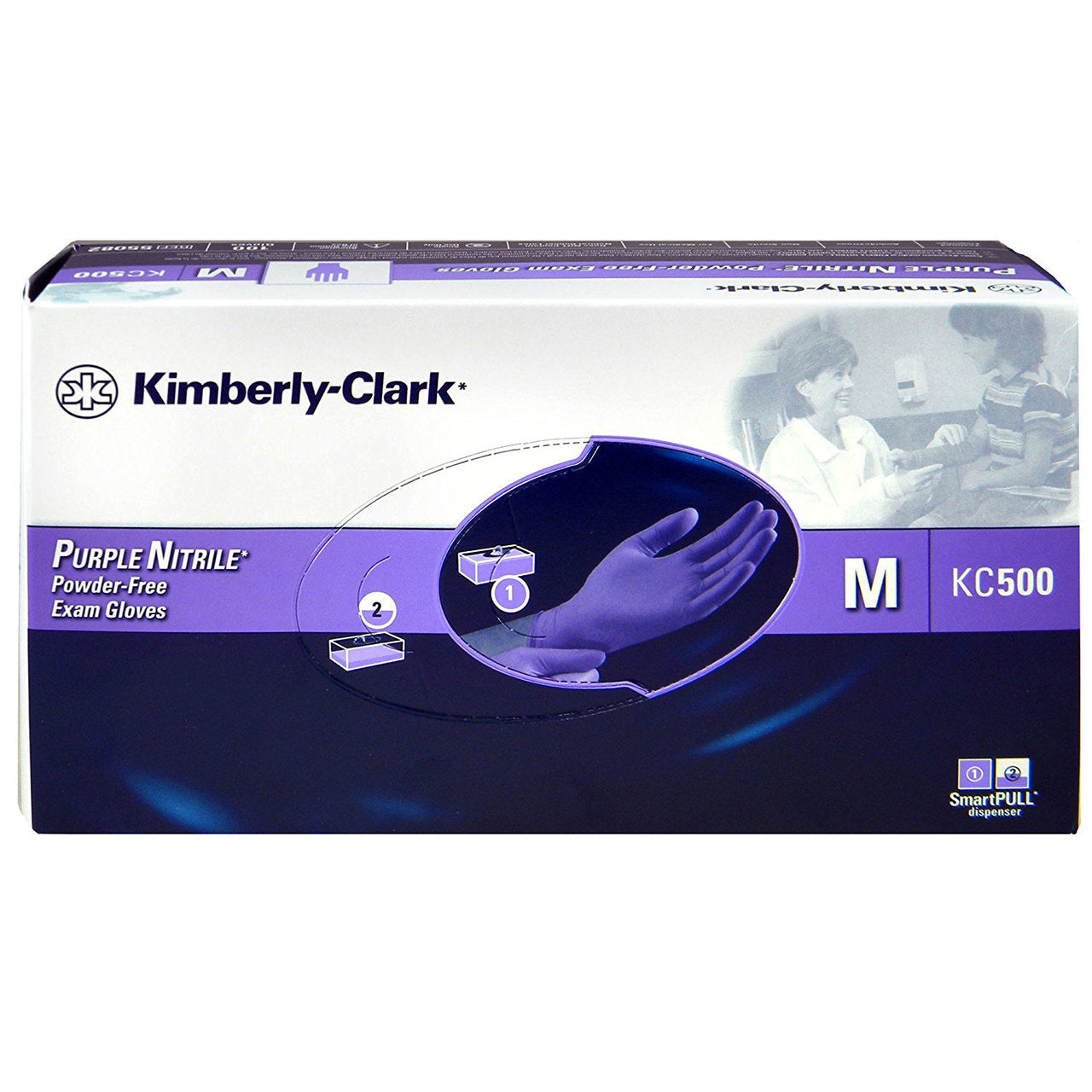 Kimberly Clark Purple Nitrile Disposable Gloves, (Box of 100)