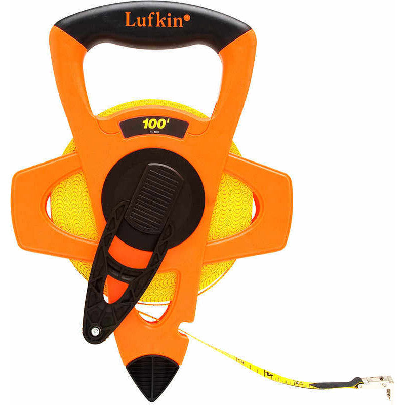 Lufkin 1/2 in. x 200 ft. Hi-Viz Orange Fiberglass Tape Measure