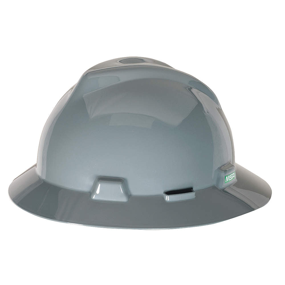 MSA Full Brim, Hat Style Hard Hat (Fas-Trac Ratchet Suspension)