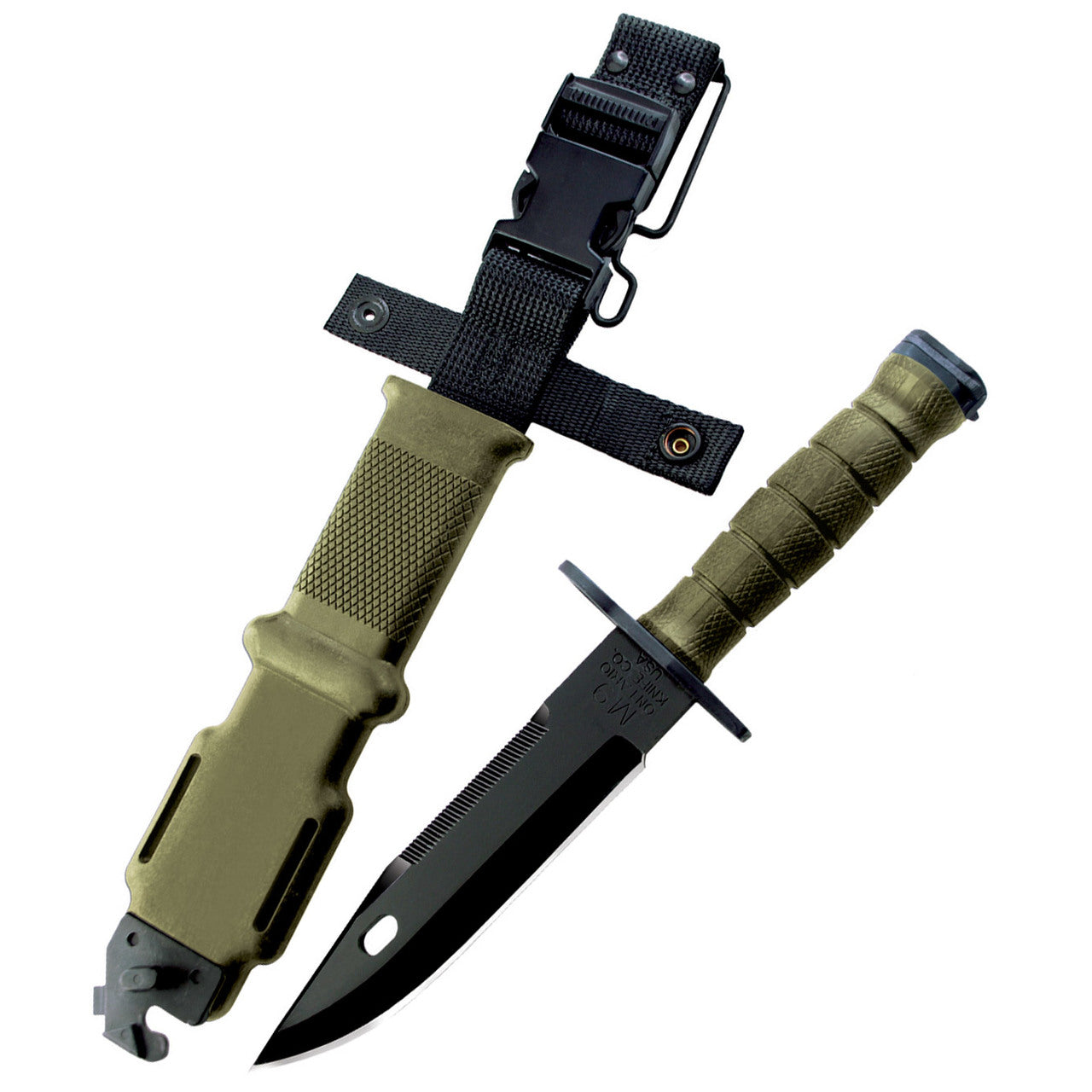 Ontario 490 M9 Bayonet & Scabbard Olive Drab, 6220