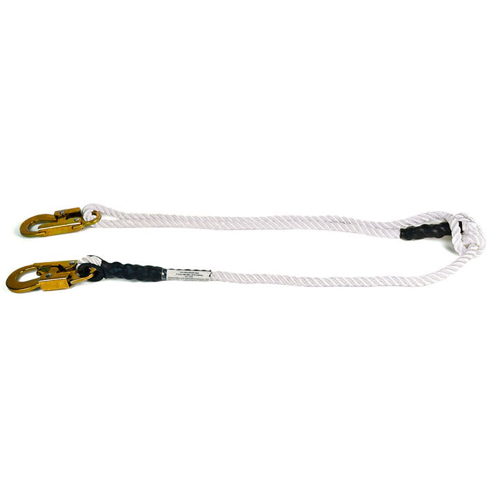 Pelican Rope Double Braid Adjustable Safety Lanyard w/ 1/2 Polyester