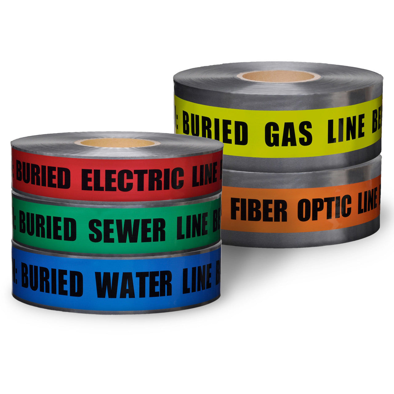 Detectable Underground Warning Tape (Gas, Water, Electric)