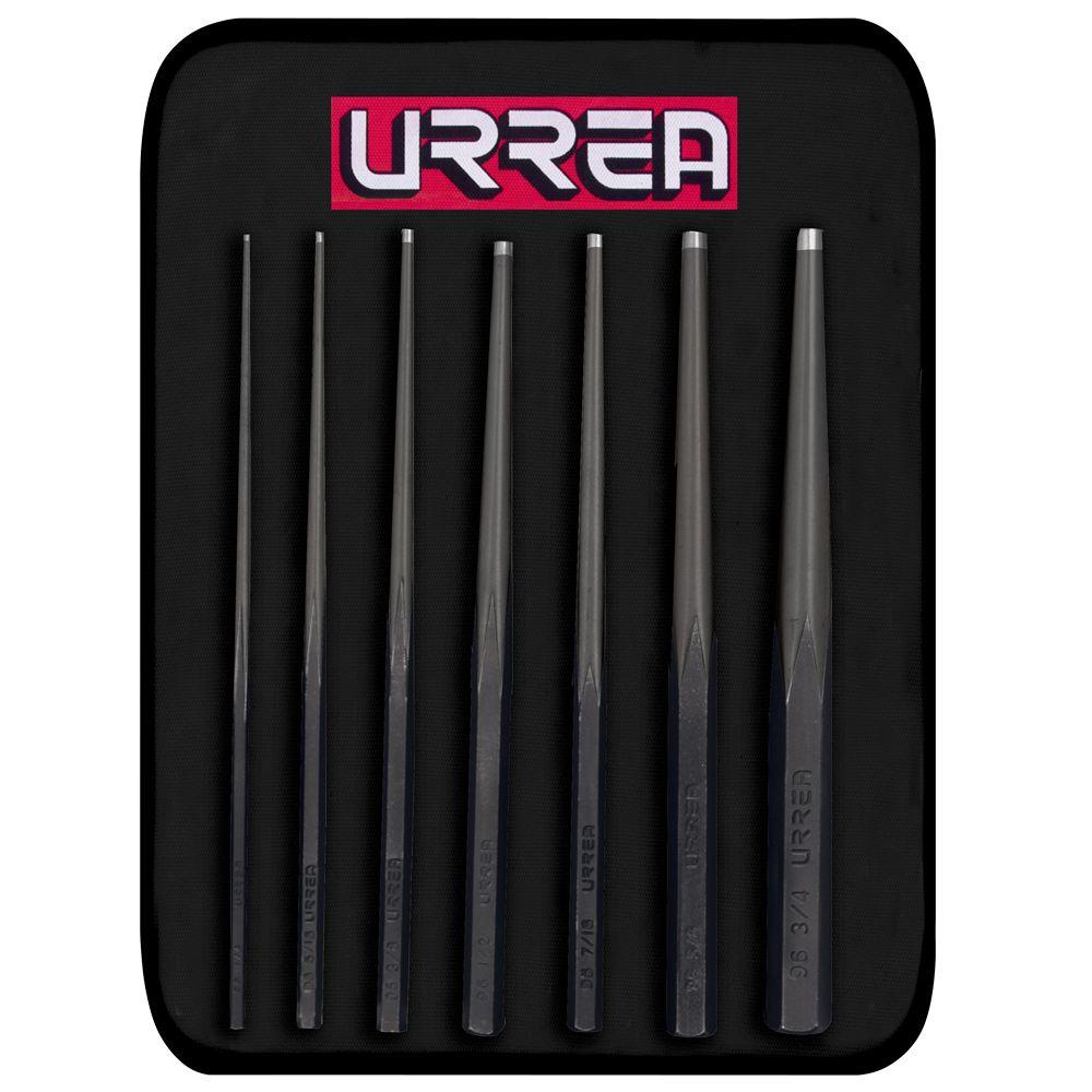 URREA 1/4" to 3/4" Drift Punch Set (7 Peices), 96A