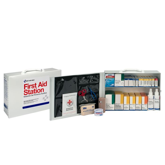 75 Person 2 Shelf First Aid Steel Cabinet 6135