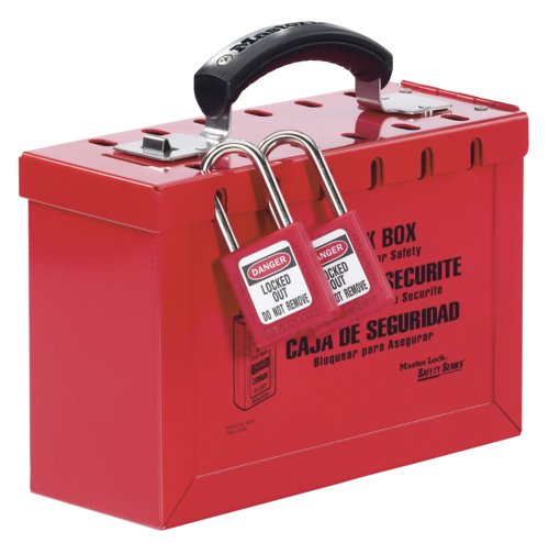Master Lock Portable Red Group Lock Box - Latch Tight