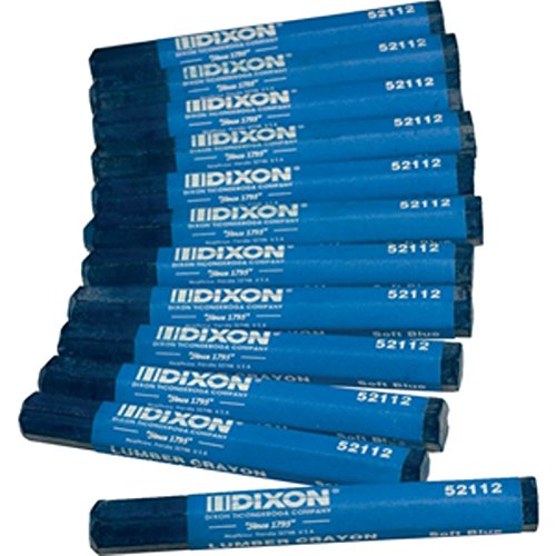 Dixon Ticonderoga 52100 Lumber Crayon, Blue, 1/2 in Dia
