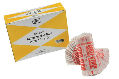 Adhesive Bandages, Woven 1" x 3" (100 box)