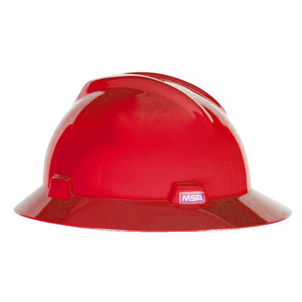 MSA Full Brim, Hat Style Hard Hat (Fas-Trac Ratchet Suspension)