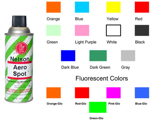 Nelson Aero Spot Fluorescent Aerosol Tree & Log Marking Paint