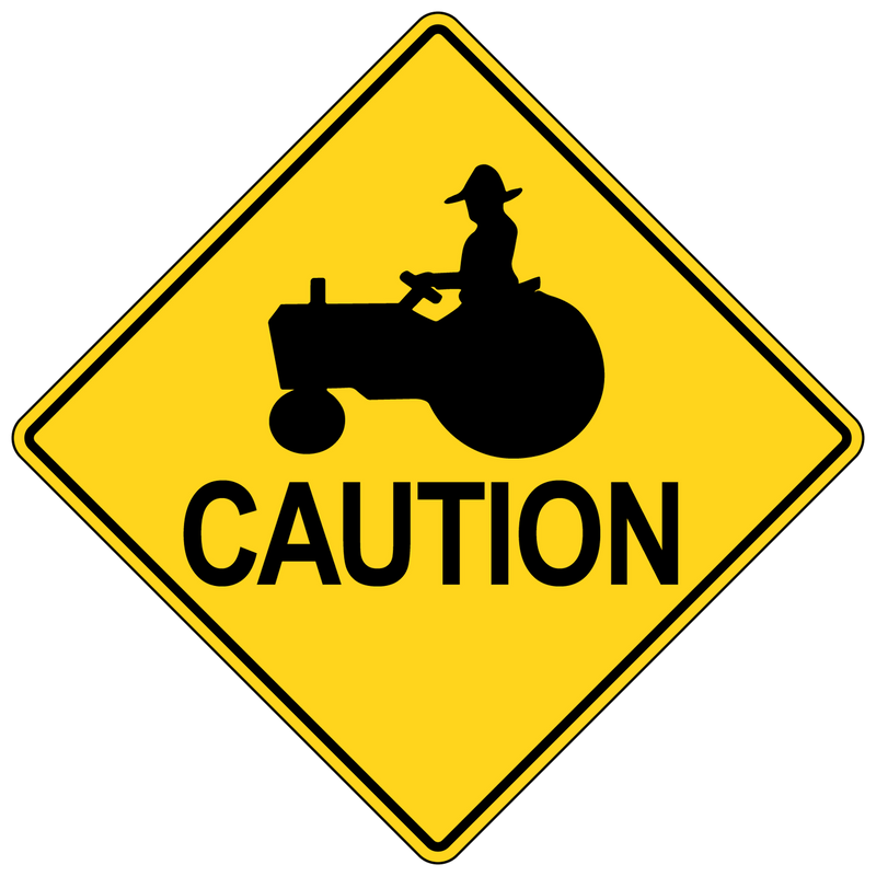Warning/Caution/Stop Plastic Signs - 18" x 18"
