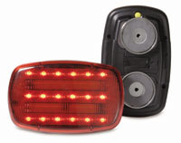 LED Battery Operated Magnetic Safety Flashers - Clear