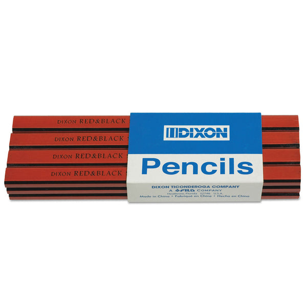 Dixon Red & Black Carpenter Pencils (12 box)