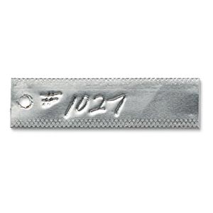 Double Faced Aluminum Tags, 3/4" x 3" - Box of 1000