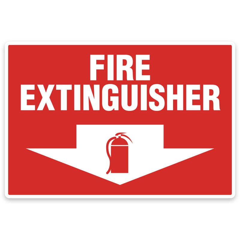 Aluminum Fire Extinguisher Sign 4" x 18", 0625