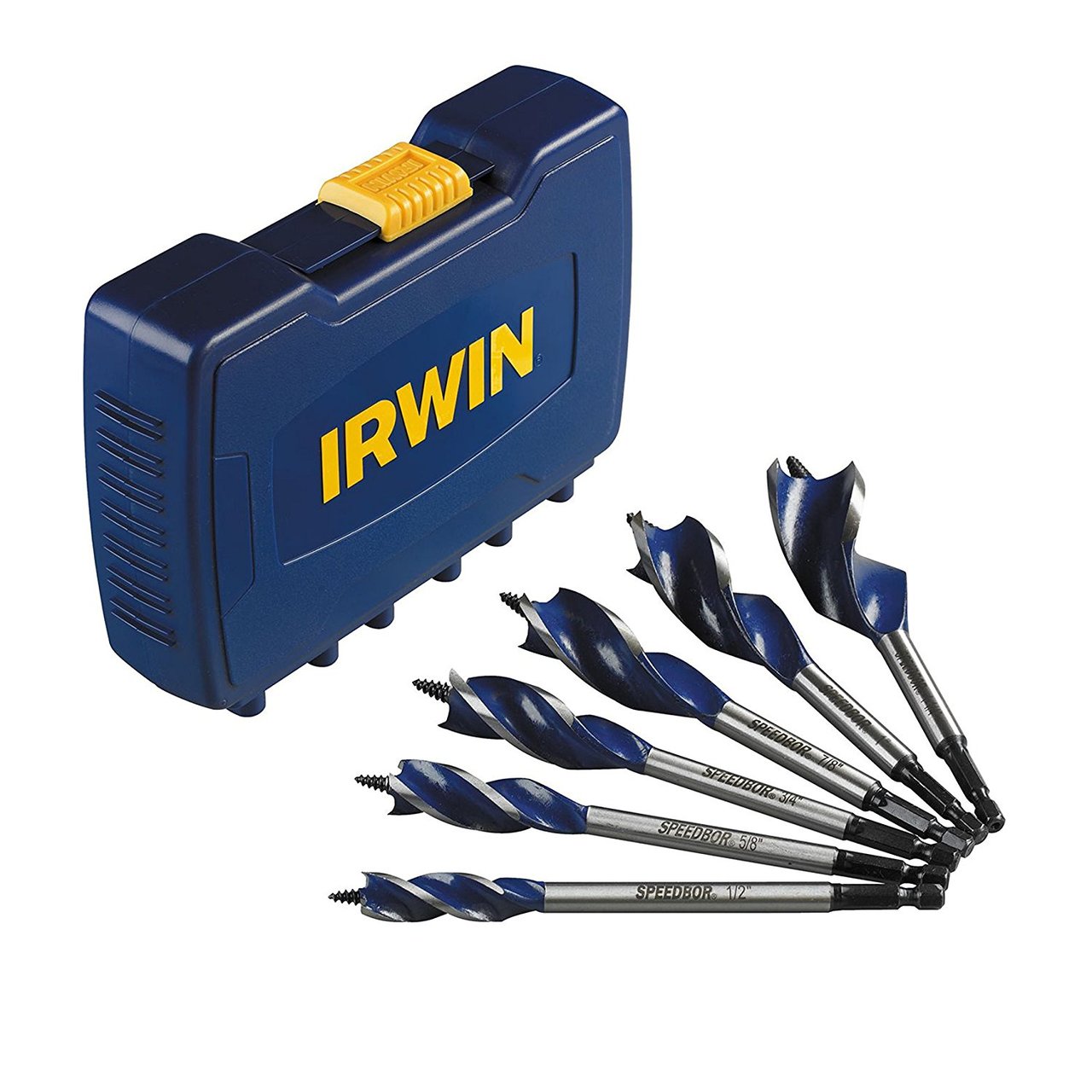 Irwin SpeedBor Max Speed 6 Piece Auger Wood Drill Bit Set, 3041006 ...