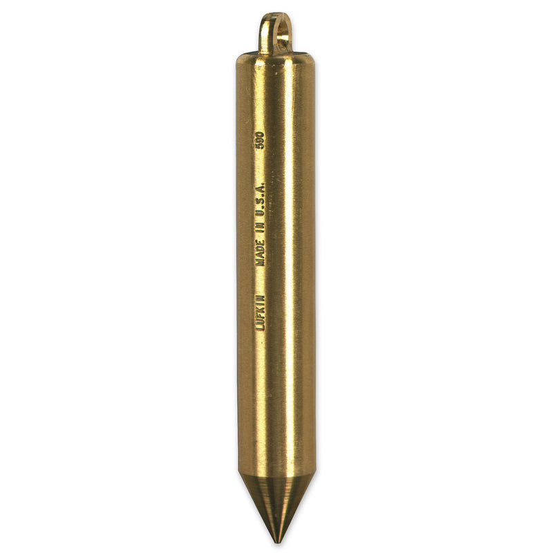 Lufkin 590 Plumb Bob, 20 oz Plumb Bob, Solid Brass Inage, Cylindrical Shape
