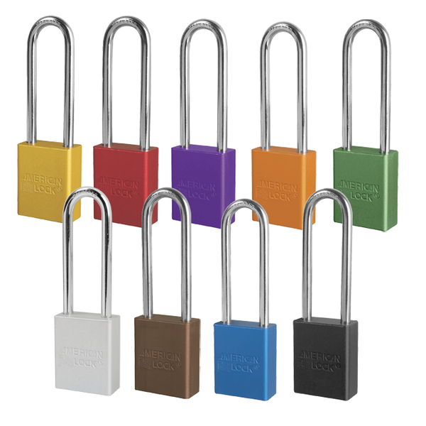 Masterlock Lockout Safety Padlocks, Aluminum - Rectangular