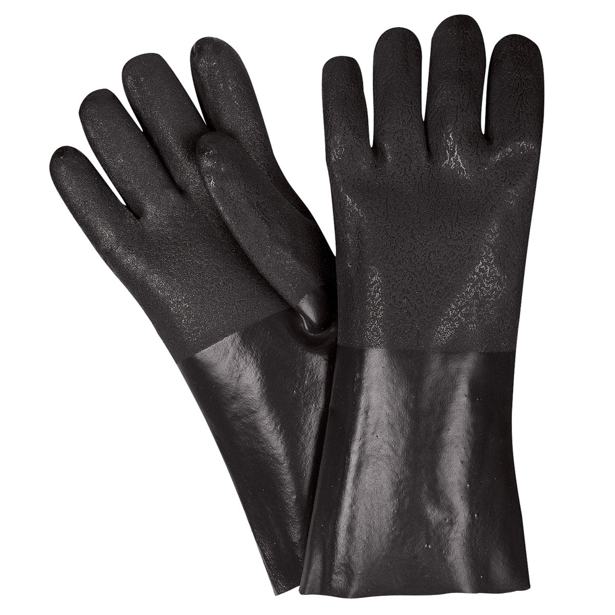 Memphis Double Dipped PVC Coated Jersey Lined Gloves, 12" - 14" Gauntlet