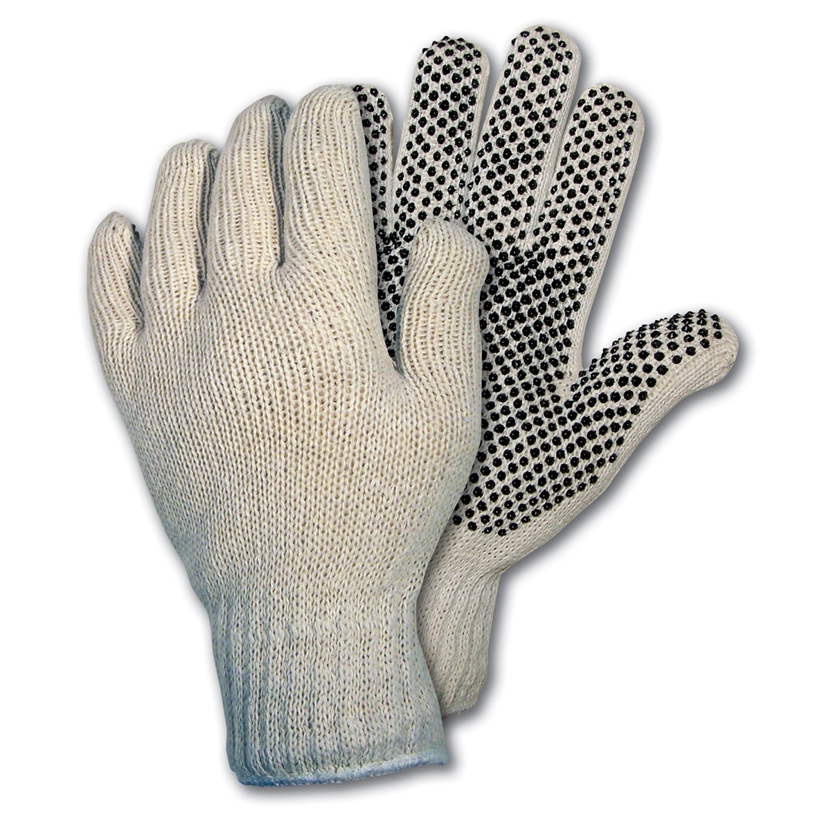 Memphis One Sided PVC Dotted String Knit Gloves (12 per Box), 9658-L