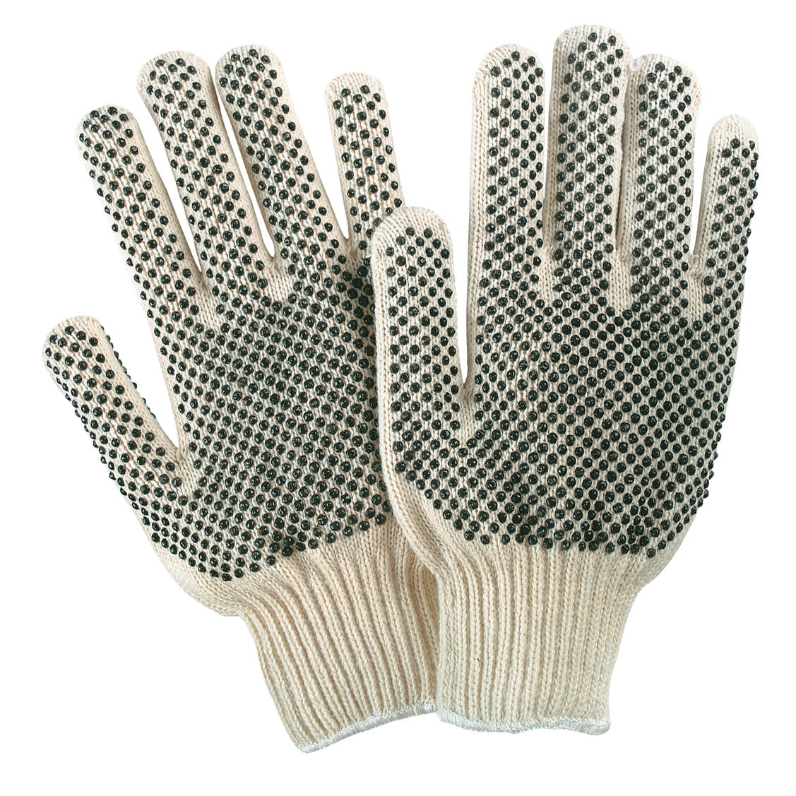 Memphis Two Sided PVC Dotted String Knit Gloves (12 per Box), 9668-L