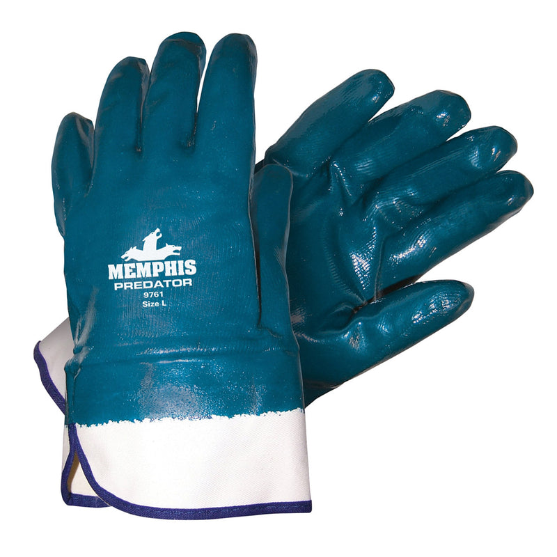 Memphis Fully Coated Predator Thick Nitrile Gloves, 9761