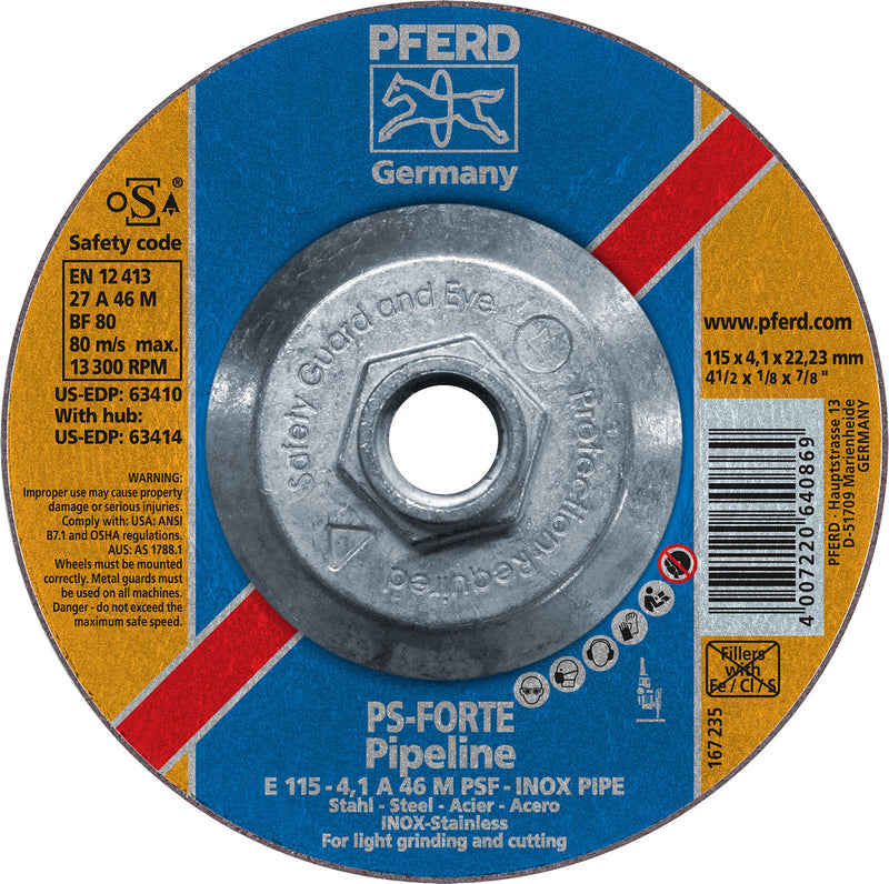 PFerd Stainless Steel Pipeline Cut-Off Wheels