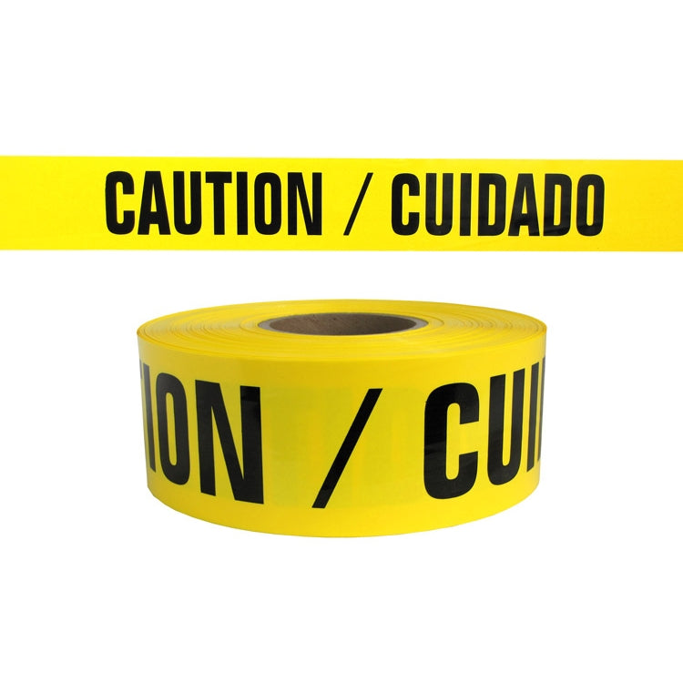 Presco Yellow Caution / Cuidado Barricade Tape 7 mil, BR357Y13