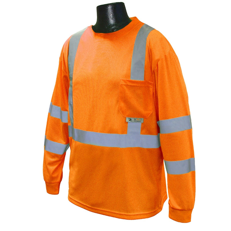 Radians Class 3 High Visibility Long Sleeve Safety T-Shirt, ST21