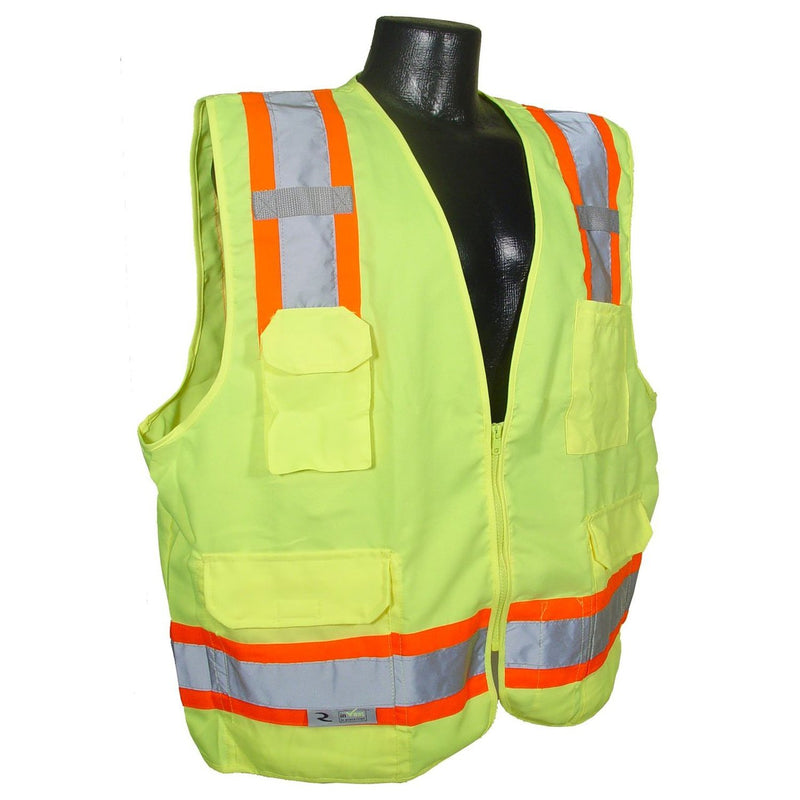Radians Class 2 Heavy Duty Surveyors Vest, SV62, Hi-Viz Green